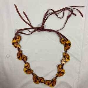 Vintage Go Go Mod Brown and Yellow Belt